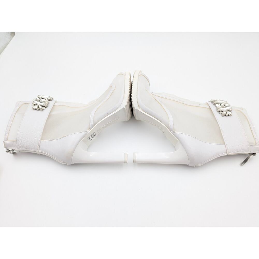 Karl Lagerfeld Blayze Mesh Ankle Heel Booties Women's White Size US8M EU38.5B - Picture 6 of 11
